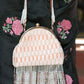 Rajwada Peach Clutch Bag With Tasseles For Women