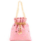 Rajwada Women Pink Lucknow Chikankari Embroidered Potli Bag