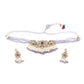 Rajwada Purple And White Alloy Jewellery Set For Women