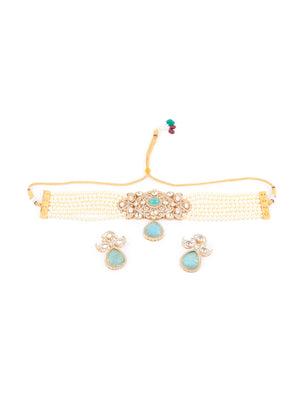 Rajwada Gold Alloy Jewellery Set For Women