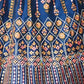 Rajwada Blue Silk Blend Embroidered Semi-Stitched lehenga For Women