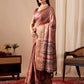 Rajwada Brown Silk Blend Printed Saree For Women