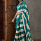 Rajwada Sky Blue And White Silk Blend Printed Elegant Saree For Women
