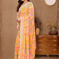 Rajwada Yellow Georgette Printed Saree For Women