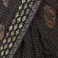 Black Silk Blend Embellished Saree