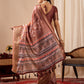 Rajwada Brown Silk Blend Printed Saree For Women