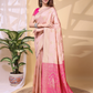 Rajwada Light Pink Silk Blend Woven Saree For Women