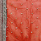 Rajwada Deep Red Organza Embellished Solid Saree For Women