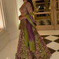 Rajwada Multicolor Georgette Embellished Semi Stitched Lehenga For Women