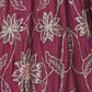 Rajwada Dark Magenta Silk Blend Embroidered Semi-Stitched Lehenga For Women