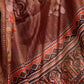 Rajwada Brown Silk Blend Printed Saree For Women