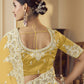Rajwada Yellow Organza Embellished Elegant Saree For Women