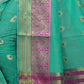 Rajwada Sea Green Silk Blend Embellished Saree For Women