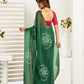 Rajwada Dark Green Cotton Linen Zari Work Saree For Women