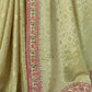 Rajwada Light Green Viscose Embroidered Saree For Women