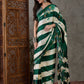 Rajwada Green And White Silk Blend Printed Elegant Saree For Women