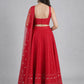 Magenta Net Embellished Lehenga