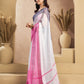 Rajwada Multicolour Cotton Linen Zari Work Saree For Women