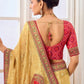 Rajwada Yellow Viscose Embroidered Saree For Women