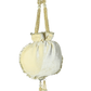 Rajwada Off White Suede Embellished Potli For Women