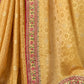 Rajwada Yellow Viscose Embroidered Saree For Women