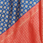 Rajwada Navy Blue Silk Blend Woven Saree For Women