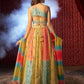 Rajwada Multicolor Organza Embroidered Semi-Stitched Lehenga For Women