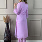 Rajwada Lavender Viscose Embroidered Stitched Kurta Set For Women