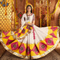 Rajwada Multicolor Viscose Cotton Embroidered Semi-Stitched lehenga With Patch Work And Stunning Tassels For Women