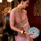 Rajwada Pink Satin Woven Saree With Unstitched Blouse For Women