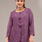 Rajwada Purple Poly Crepe Solid Semi Stitched Kurta Set For Women