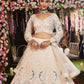 Rajwada Off White Net Embellished Semi Stitched Lehenga For Women