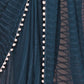 Rajwada Teal Blue Georgette Plain Saree For Women