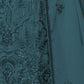 Rajwada Teal Blue Georgette Embroidered & Cutwork Semi-Sitched Kurta Set For Women