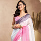 Rajwada Multicolour Cotton Linen Zari Work Saree For Women