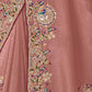 Rajwada Pink Georgette Embroidered Elegant Saree For Women
