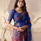 Rajwada Blue Georgette Printed Saree For Women