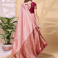 Rajwada Light Pink Silk Blend Woven Saree For Women