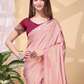 Rajwada Light Pink Silk Blend Woven Saree For Women