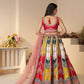 Rajwada Multicolor Silk Blend Embroidered Semi-Stitched Lehenga For Women