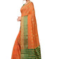 Rajwada Orange Silk Blend Embellished Saree For Women