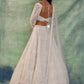 Rajwada White Net Embellished Semi Stitched Lehenga For Women