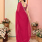 Rajwada Pink Georgette Plain Saree For Women