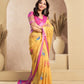 Rajwada Orange Cotton Linen Zari Work Saree For Women