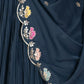Rajwada Blue Georgette Embroidered Semi-Stitched lehenga For Women