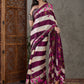Rajwada Purple And White Silk Blend Printed Elegant Saree For Women