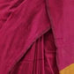 Rajwada Dark Pink Cotton Blend Solid Saree For Women