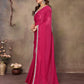 Rajwada Pink Georgette Solid Saree For Women