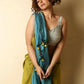 Rajwada Olive Cotton Blend Solid Saree For Women
