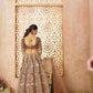 Rajwada Brown Banarasi Silk Embroidered Semi-Stitched Lehenga For Women